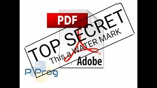 Adding WaterMark to a PDF file using Python [upl. by Alby]