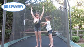 Kid Sister Spots Standing Back Tuck WK 228  Bratayley [upl. by Noloc267]