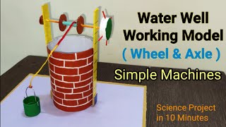 Science Fair Projects 2023  Water Well working model  Wheel and Axle Project Model simple Machines [upl. by Larual]