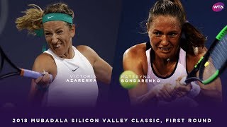 Victoria Azarenka vs Kateryna Bondarenko  2018 Mubadala Silicon Valley Classic First Round [upl. by Duff]