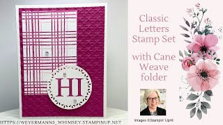 Classic Letters stamp set card idea 4 Stampin’ Up [upl. by Ilojna]