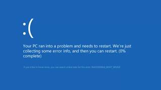 FIX Your PC Ran Into a Problem and Needs to Restart  INACCESSIBLE BOOT DEVICE [upl. by Mima]