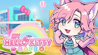 MY HELLO KITTY CAFE  lets chat and hang out also play a Hello Kitty Roblox game ITS SO CUTE [upl. by Roarke]