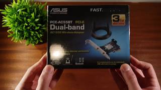 Asus PCEAC55BT  WiFi and Bluetooth PCI card for PC  UNBOXING VIDEO 4K [upl. by Adnor]