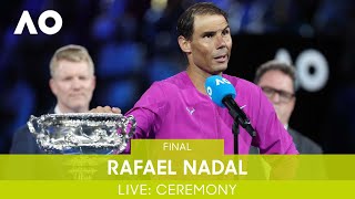 LIVE Mens Singles Ceremony  Rafael Nadal v Daniil Medvedev F  Australian Open 2022 [upl. by Ellak]