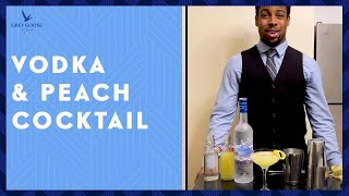 Easy Vodka amp Peach Cocktail Recipe  Grey Goose House Pour [upl. by Eiliah]