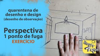 23  Exercício de perspectiva com 1 ponto de fuga [upl. by Frasco]