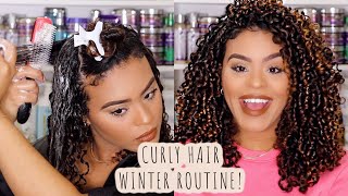 MY 2020 WINTER CURLY HAIR ROUTINE [upl. by Rumit]