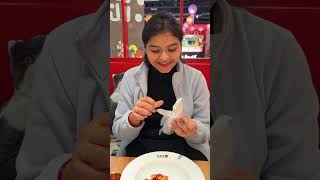 Dining etiquette in China  Eating with gloves on in China  shorts youtubeshorts indianinchina [upl. by Thaddeus]