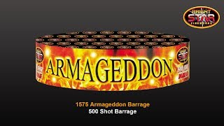 Bright Star Fireworks  1575 Armageddon 500 Shot Barrage [upl. by Eintrok439]