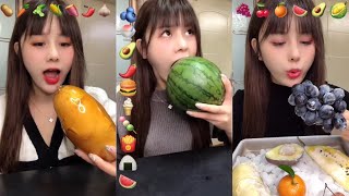 Asmr Eating Emojis Foods 🍭🧋🍿🥑🍓🍉🥑🍰🥩🍅🍦 Relaxing Tiktok Food  Satisfying [upl. by Zerline]