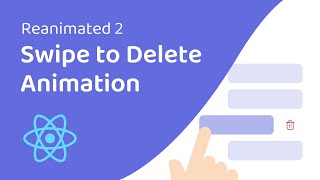 Swipe to delete Animation in React Native with Reanimated 2 [upl. by Lihka]