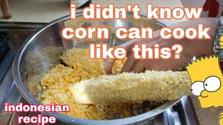 Corn begedil Indonesian recipe mimituzavlog [upl. by Jepson698]