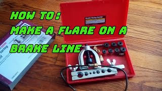 How To Make A Flare On A Brake Line  Harbor Freight Flaring Tool [upl. by Kassity]