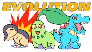 JOHTO STARTERS EVOLVE  Pokemon Evolution Animation [upl. by Ariaes]