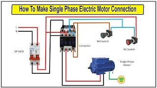 How To Make Single Phase Electric Motor Connection  single phase electric motor wiring diagram [upl. by Elfie716]