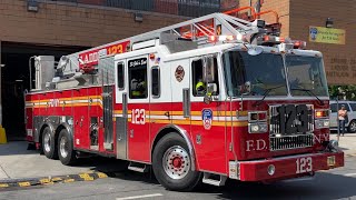 ⁴ᴷ FDNY  FULL HOUSE  Engine 234 Engine 227 Ladder 123 and 38th Battalion Responding EQ2B  H [upl. by Ynot849]