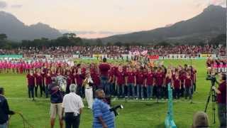 Die Universiteit Stellenbosch Koor sing Nkosi Sikelel iAfrika voor Varsity Cup wedstryd [upl. by Eniruam]