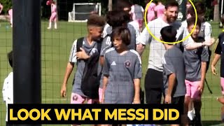 MESSI celebrated Thiagos birthday at the match Inter Miami academy look Ciro reaction [upl. by Alyahs]