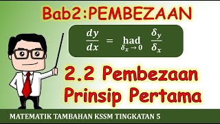 Video 03 Matematik Tambahan KSSM Tingkatan 5 Bab 2 Pembezaan Prinsip Pertama [upl. by Inhsor267]