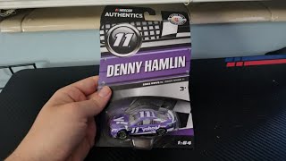 NASCAR Authentics Wave 11 2023 Denny Hamlin Yahoo 1 64 diecast unboxing review [upl. by Tallu]