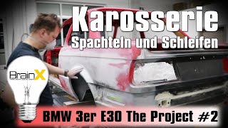 Karosserie spachteln und schleifen BMW E30 Restoration 02 [upl. by Aliuqat600]