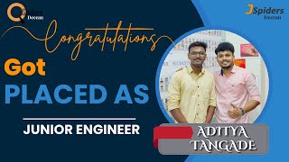 Congratulations Mr Aditya for Getting Placed As Junior Engineer [upl. by Toinette195]