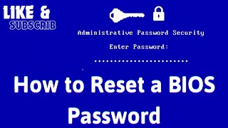 How to Reset a BIOS Password [upl. by Maroney]