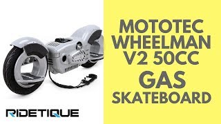 MotoTec Wheelman V2 50cc Gas Powered Skateboard [upl. by Mensch78]