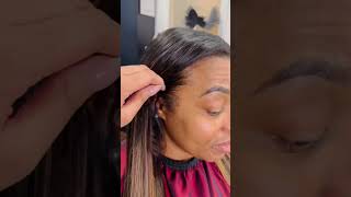 Braidless Sew In On High Density Hair [upl. by Ellynad]