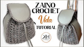 TUTORIAL ZAINO quotVidaquot UNCINETTO  PUNTO FANTASIA TRAFORATO 🌻 KatyHandmade [upl. by Helfant]