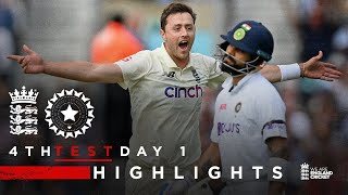 India Bowled Out for 191  England v India  Day 1 Highlights  4th LV Insurance Test 2021 [upl. by Assyral]