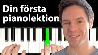 Din första pianolektion Lära sig piano för nybörjare [upl. by Annawat]