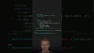 Days To Vacations Without Weekends java shorts coding airhacks [upl. by Richy57]