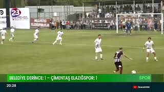 TFF 2 LİG’İN 2 HAFTA MAÇINDA BELEDİYE DERİNCE SPOR 1 – ÇİMENTAŞ ELAZIĞSPOR 1 [upl. by Nance261]