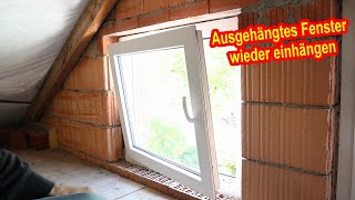 Ausgehängtes Fenster wieder einhängen Anleitung [upl. by Une]