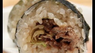 How to Make Sushi  YakiNiku Rolls [upl. by Giarg]