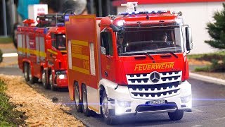 RC MODEL FIRE RESCUE TRUCK COLLECTION IN SCALE RC SCANIA RC MAN RC MERCEDESBENZ [upl. by Jehius90]