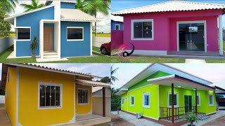 20 IDEIAS DE CORES PARA FACHADAS DE CASAS SIMPLES  Casas Populares  MINHA CASA MINHA VIDA 2024 [upl. by Vallonia]