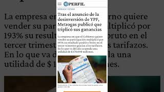 Tras el anuncio de la desinversión de YPF Metrogas publicó que triplicó sus ganancias [upl. by Selwyn]