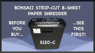 Bonsaii StripCut 8Sheet Paper Shredder Before you buy see this first [upl. by Brinson703]