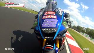 Bennetts British Superbikes RD3 Donington Park  Race 2 onboard highlights [upl. by Halak]