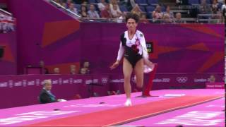 Oksana Chusovitina 2012 Olympics QF VT 1 [upl. by Elitnahc]