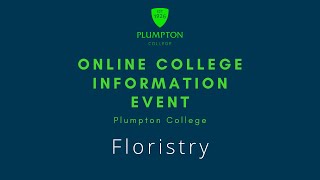 Floristry at Plumpton College [upl. by Pas]