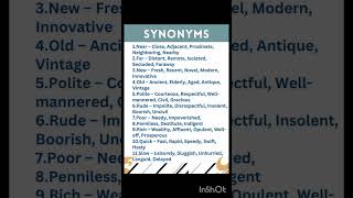 How to learn synonymsShorts viral short [upl. by Prissie]