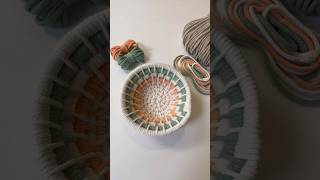 Coiled basket made with Bobbiny’s 5mm braided cord bobbiny diybasket baskets coiling macrame [upl. by Juditha]