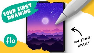 PROCREATE Drawing for Beginners  EASY Step by Step Tutorial [upl. by Airlee]