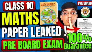 Maths Paper Leaked Preboard Class 10 🤯  Original video 🔴 [upl. by Asfah]