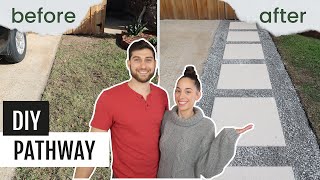 DIY Pathway with Drainage  Walkway with Pavers [upl. by Aisila433]