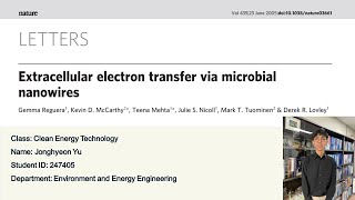 Extracellular electron transfer via microbial nanowires [upl. by Gonnella]